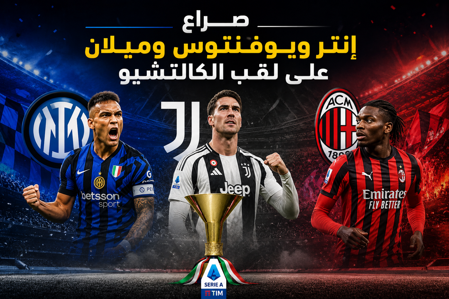 الدوري الإيطالي 2026.. صراع إنتر ويوفنتوس وميلان على لقب الكالتشيو